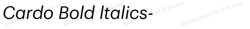 Cardo Bold ltalics字体转换